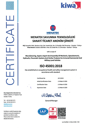 ISO 45001 Quality Certificate